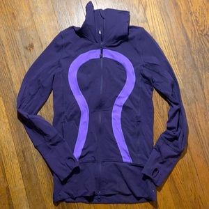 Zipped lululemon purple top